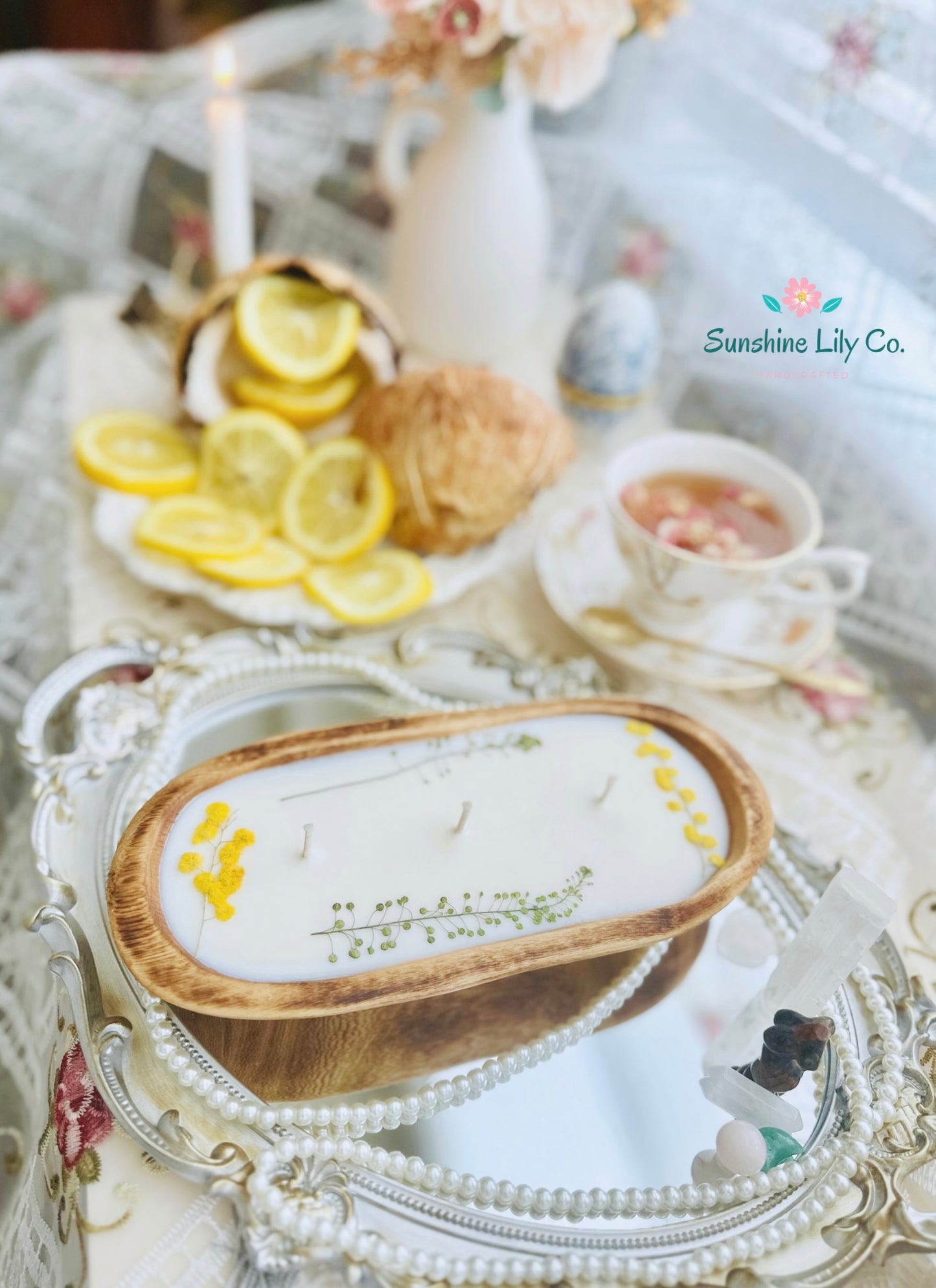 Lemon & Coconut Dough Bowl Candle