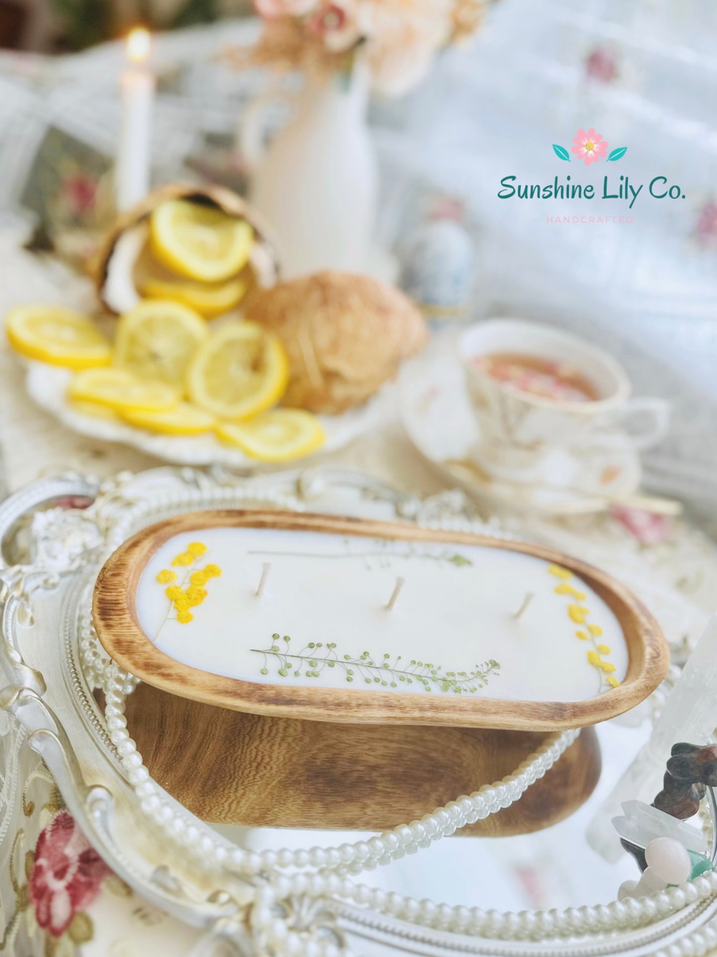 Lemon & Coconut Dough Bowl Candle