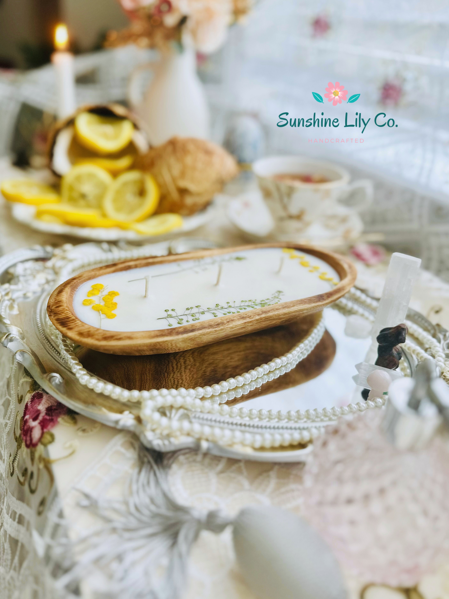 Lemon & Coconut Dough Bowl Candle
