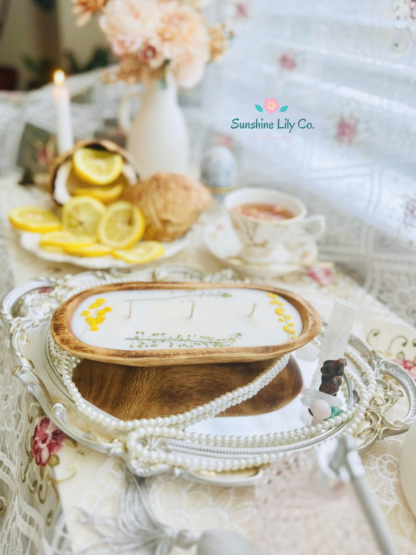 Lemon & Coconut Dough Bowl Candle